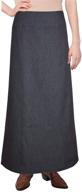 👗 women's long ankle length denim a-line panel skirt – baby'o basic logo