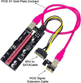 img 2 attached to 💻 6 шт. PCI-E Riser Card VER009S: кабель передачи данных High-Speed USB 3.0 для майнинга Bitcoin с помощью GPU - эффективное графическое расширение, питаемый адаптер дополнительного слота