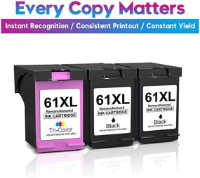 img 3 attached to 🖨️ ONLYU Remanufactured Ink Cartridge HP 61XL 61 XL Replacement for Envy 4500 5530 Deskjet 1000 Officejet 4630 Printer