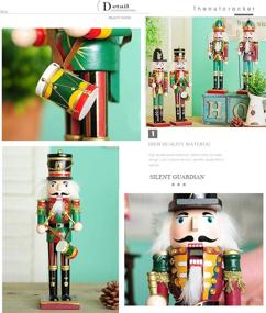 img 1 attached to 🎅 Spring Country 4-Piece Nutcracker Soldier Doll Decoration Figures Collection 12-Inch, Wood Occasion Ornament, Holiday House Present, Christmas Decorative Toys Set for Kids