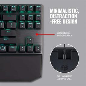 img 1 attached to 💡 Cooler Master MK730: Tenkeyless Mechanical Keyboard for Gaming with Brown Switches, Cherry MX, customizable RGB Lighting, and Detachable Wrist Support