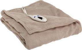 img 2 attached to 🔥 Cozy Up with the Biddeford Heated Plush Throw in Taupe: Your Perfect Winter Companion