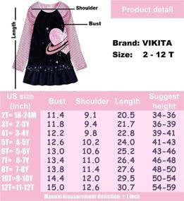 img 1 attached to VIKITA длинные платья на зиму для девочек от 2 до 12 лет - милые наряды для маленьких девочек.