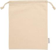 🎒 cotton drawstring bags - 10 inch, augbunny, pack of 12 logo