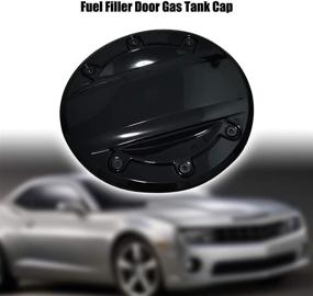 img 3 attached to 🔒 TIKSCIENCE Fuel Filler Door Gas Tank Cap - Chevrolet Camaro GM 2016-2020, Gloss Black (Replace 23506590)