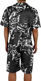 img 2 attached to 👔 Men's Summer Romper Jumpsuit: Stylish Coverall with Drawstring – Perfect for Active Wear