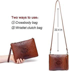 img 2 attached to 👜 Women's Vegan Leather Crossbody Bag: Small Shoulder Purse & Handbag, Detachable Strap & Clutch Wallet
