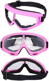 img 1 attached to 🚀 LJDJ Motorcycle Goggles - Set of 4 Glasses: ATV Motocross UV 400 Dust-Proof Combat Eyewear for Kids, Youth, Men, and Women