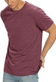 img 2 attached to NITAGUT Heather Men's Cotton Sleeve T-Shirt: Premium Clothing for T-Shirts & Tanks