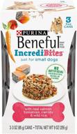 🐶 purina beneful small breed wet dog food, incredibites salmon - (8 packs of 3) 3 oz. cans logo