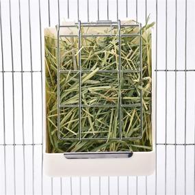 img 1 attached to 🐇 Hassle-free Hay Feeder - CALPALMY for Rabbits, Guinea Pigs, and Chinchillas - Reduce Waste and Mess with Hanging Alfalfa and Timothy Hay Dispenser