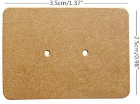 img 2 attached to 🔖 Honbay 200pcs Kraft Paper Earring Display Cards for Earring Tags and Ear Studs