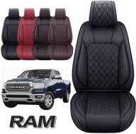 🚗 aierxuan custom fit dodge ram front seat covers for 2009-2022 1500/2500/3500 truck pickup crew quad regular cab - heavy duty, waterproof leather, airbag compatible cushions - set of 2 front seat covers (black) logo