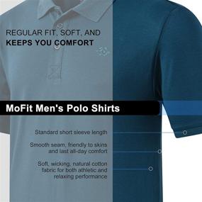 img 3 attached to 👕 MoFiz Men's Casual Collared T-Shirt: Athletic Clothing for Shirts