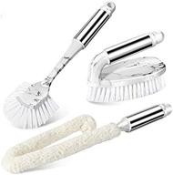 versatile 3pcs cleaning brush set for household kitchen and bathroom cleaning logo