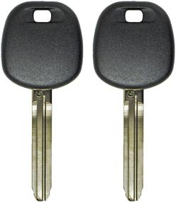 img 1 attached to Enhance Security: QualityKeylessPlus Two TOY44GPT Replacement Transponder G Chip Keys for Toyota Models