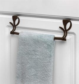 img 3 attached to 🍃 Bronze Over Cabinet Door Leaf Towel Bar by Spectrum Diversified