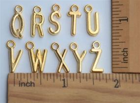 img 2 attached to Crafting and Jewelry-Making Accessory: A-Z 26 Alphabet Letter Charms Gold (4 Set / 104pcs)