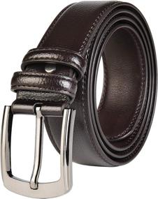 img 4 attached to 👔 Regular Sizes Men's Leather Belts - Wide Range of Colors - Essential Waist Accessories