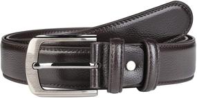 img 3 attached to 👔 Regular Sizes Men's Leather Belts - Wide Range of Colors - Essential Waist Accessories