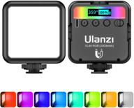 🌈 ulanzi vl49 rgb video lights: portable 360° full color led camera light with 3 cold shoe, 2000mah rechargeable battery, cri 95+, adjustable 2500-9000k dimmable panel lamp and magnetic attraction support logo