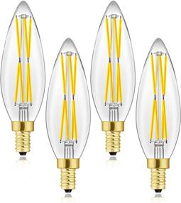 img 4 attached to Dimmable Industrial Decorative Electrical Chandelier, Candelabra Equivalent