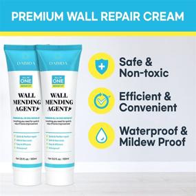 img 1 attached to 🔧 Quick & Easy Wall Mending Kit - Wall Repair Cream for Spackle, Plaster, and Drywall - Safemend Wall Mending Agent - Waterproof and Fast-Drying - 2pc Set
