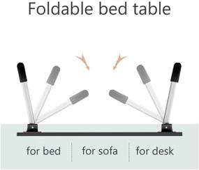 img 3 attached to Portable Foldable Bed Tray Lap Desk with Phone Slots, Small Dormitory Table for Watching Movies or Personal Dining – Notebook Table, Perfect for Bed Use