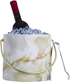 img 3 attached to Marble 3 Quart Insulated Ice Bucket