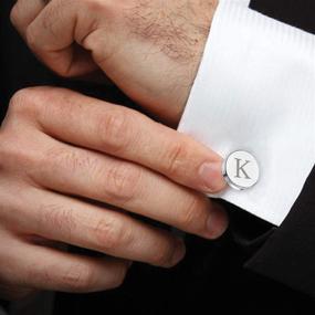 img 2 attached to 👔 Custom Engraved Initials Cufflinks by BodyJ4You - Stylish Men's Accessories for Personalization