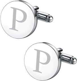 img 4 attached to 👔 Custom Engraved Initials Cufflinks by BodyJ4You - Stylish Men's Accessories for Personalization