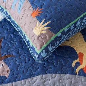 img 1 attached to 🦖 SLPR Dino Delight Bedding Quilt Set - Twin with 1 sham, Dinosaur Pattern Bedspread for Kids Room Décor