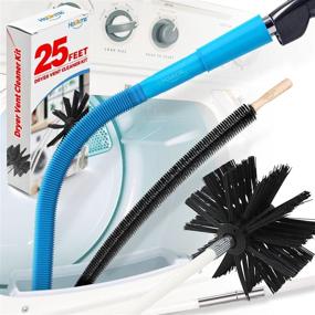 img 4 attached to 🧹 Holikme 3-Pack Dryer Vent Cleaner Kit for Effective Dryer Vent Cleaning - Includes Dryer Vent Cleaning Brush, Dryer Lint Vacuum Attachment, and Flexible Dryer Lint Brush in Blue