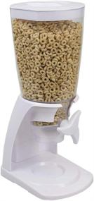 img 3 attached to Convenient Home Basics Single Cereal Dispenser in White for Mess-Free Breakfast