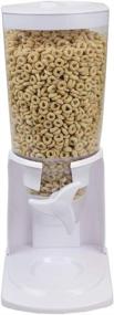 img 2 attached to Convenient Home Basics Single Cereal Dispenser in White for Mess-Free Breakfast