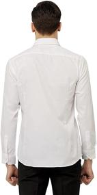 img 2 attached to YEZAC Men's Wrinkle-Resistant Twill Dress Shirt with Sleeve