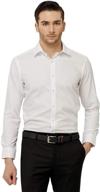 yezac men's wrinkle-resistant twill dress shirt with sleeve logo