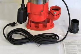 img 1 attached to 🚽 Hallmark Industries MA0387X-9 1HP Stainless Steel Sewage Pump with Float Switch, 115V, 7250 GPH/49' Lift, 20' Cable - Heavy Duty, Max Flow Rate, Stainless Steel Construction
