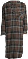 brown plaid stafford flannel nightshirt logo