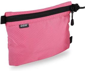 img 4 attached to 🎒 GOX Carry On Zipper Toiletry Bag: Compact Makeup & Digital Essentials Organizer - Small Size (Pink)