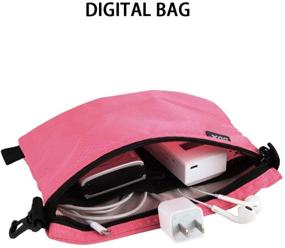 img 1 attached to 🎒 GOX Carry On Zipper Toiletry Bag: Compact Makeup & Digital Essentials Organizer - Small Size (Pink)