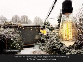 img 1 attached to 🍽️ Create an Old Time Bistro Ambience on Your Patio with Brightech Ambience Pro Outdoor Edison String Lights -Commercial Grade Weatherproof & Dimmable Vintage Filament Bulbs - 48 Ft Market Lights