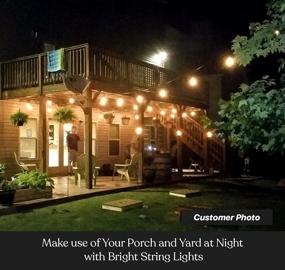 img 2 attached to 🍽️ Create an Old Time Bistro Ambience on Your Patio with Brightech Ambience Pro Outdoor Edison String Lights -Commercial Grade Weatherproof & Dimmable Vintage Filament Bulbs - 48 Ft Market Lights