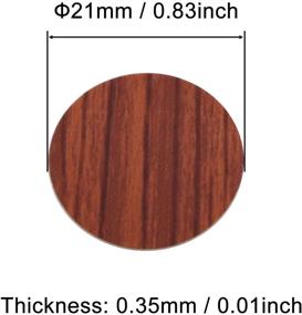 img 3 attached to 🔴 VictorsHome Red Walnut Self-Adhesive Screw Hole Stickers: Dustproof PVC Cover Caps for Wooden Furniture Cabinet - 21mm Size, 2 Sheets/108 Pcs