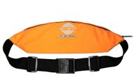 🏃 aqua quest kona running belt - water-resistant zipper pouch - adjustable & lightweight waist pack for phone, money, keys - black/orange/pink logo