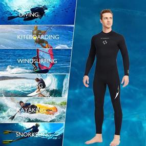 img 3 attached to Neoprene Wetsuits Swimsuit Swimming Snorkeling Sports & Fitness
