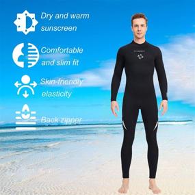 img 1 attached to Neoprene Wetsuits Swimsuit Swimming Snorkeling Sports & Fitness
