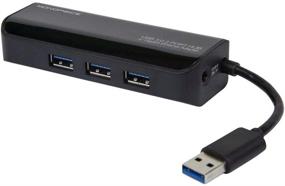 img 3 attached to 🔌 Monoprice 110933: USB 3.0 3 Port Hub & Gigabit Ethernet Adapter for Fast Connectivity