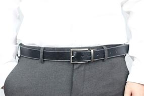 img 3 attached to Reversible Leather Dress Rotated Buckle Men's Accessories for Belts