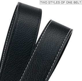 img 1 attached to Reversible Leather Dress Rotated Buckle Men's Accessories for Belts